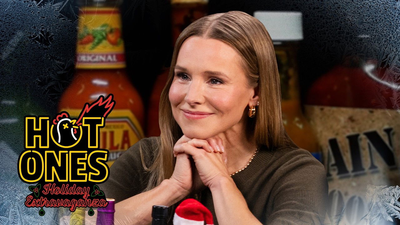 Hot Ones Season 0 :Episode 60  Kristen Bell Gets Festive on the Hot Ones Holiday Extravaganza