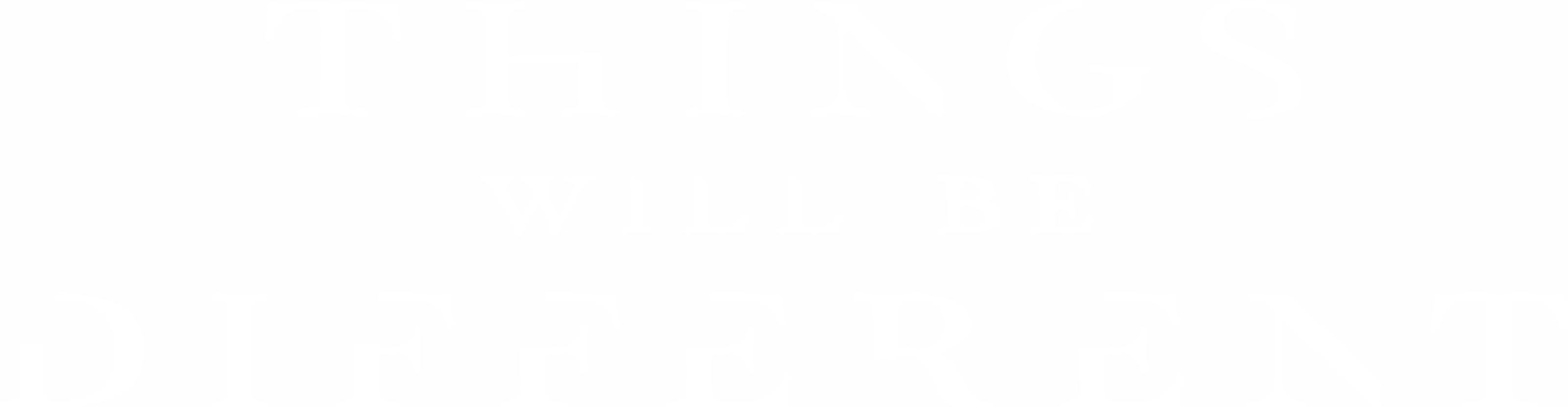 Things Will Be Different Logo