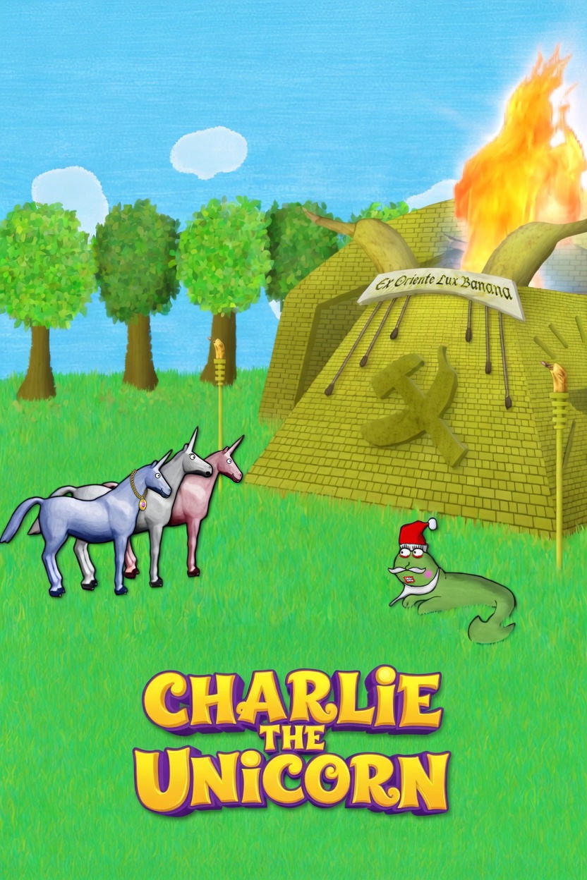 Plakat, der markedsfører Charlie the Unicorn