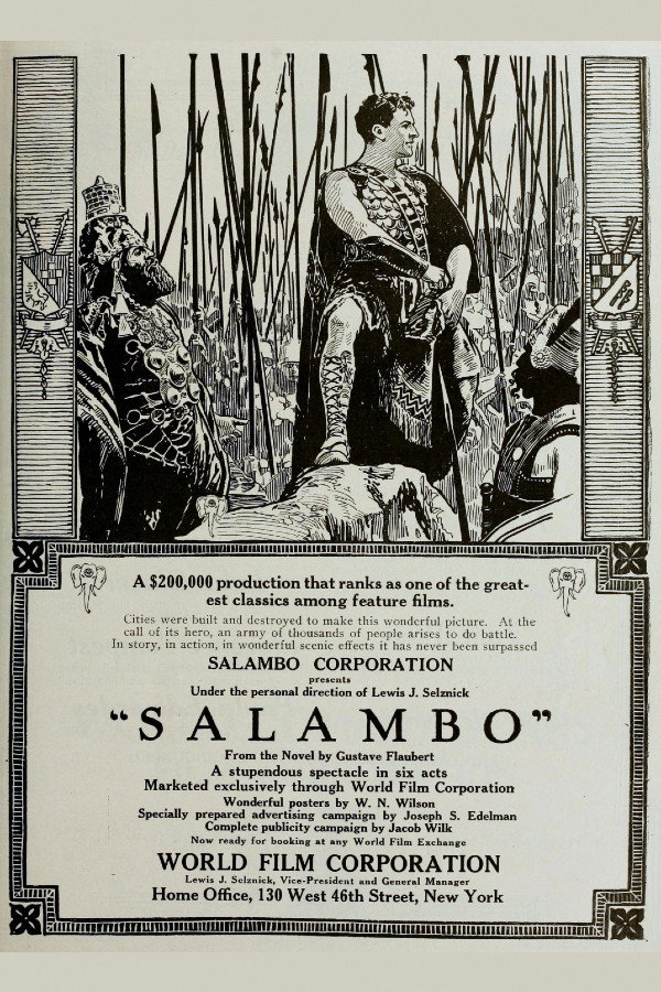 Salambo (1914) - Suzanne De Labroy Credit Poster