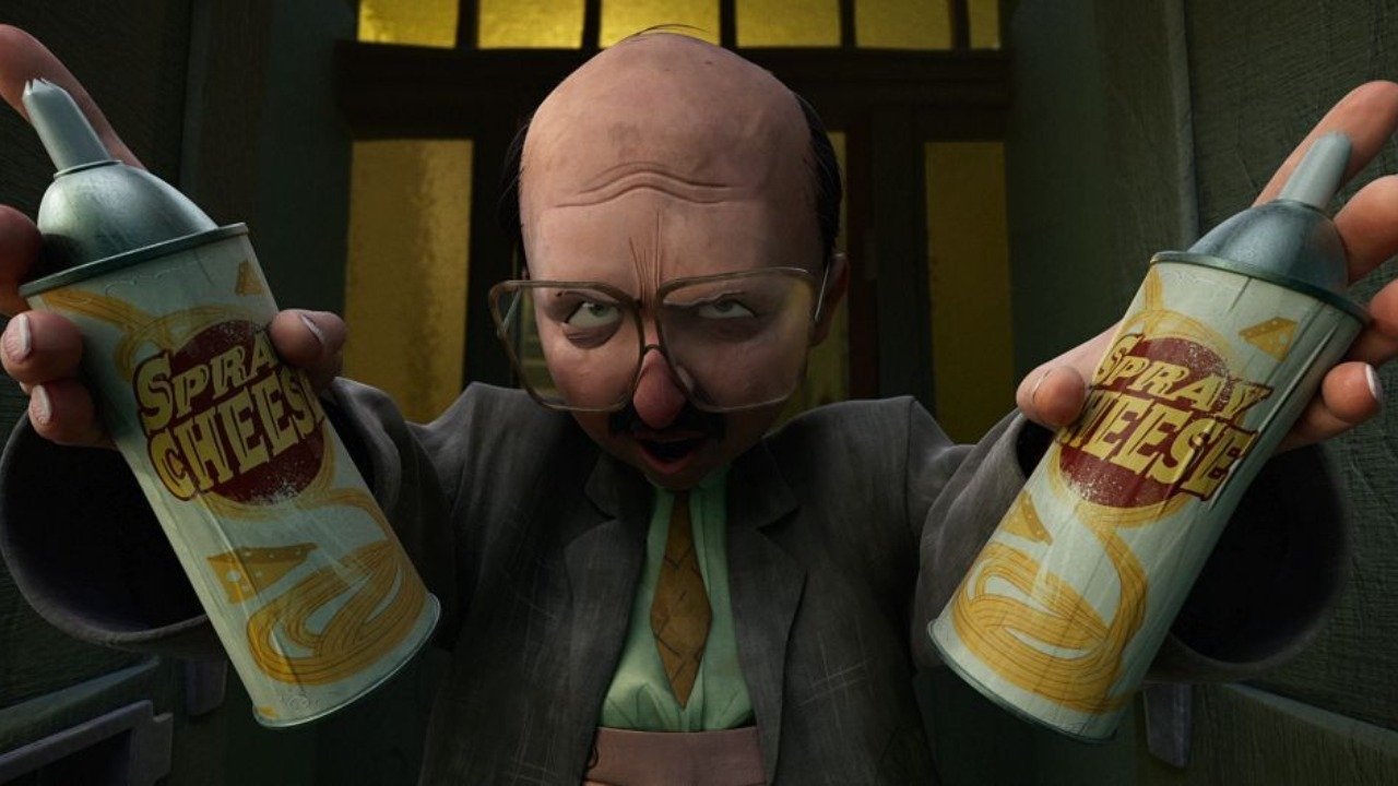 Caption: a man holding two cans of soda in his hands