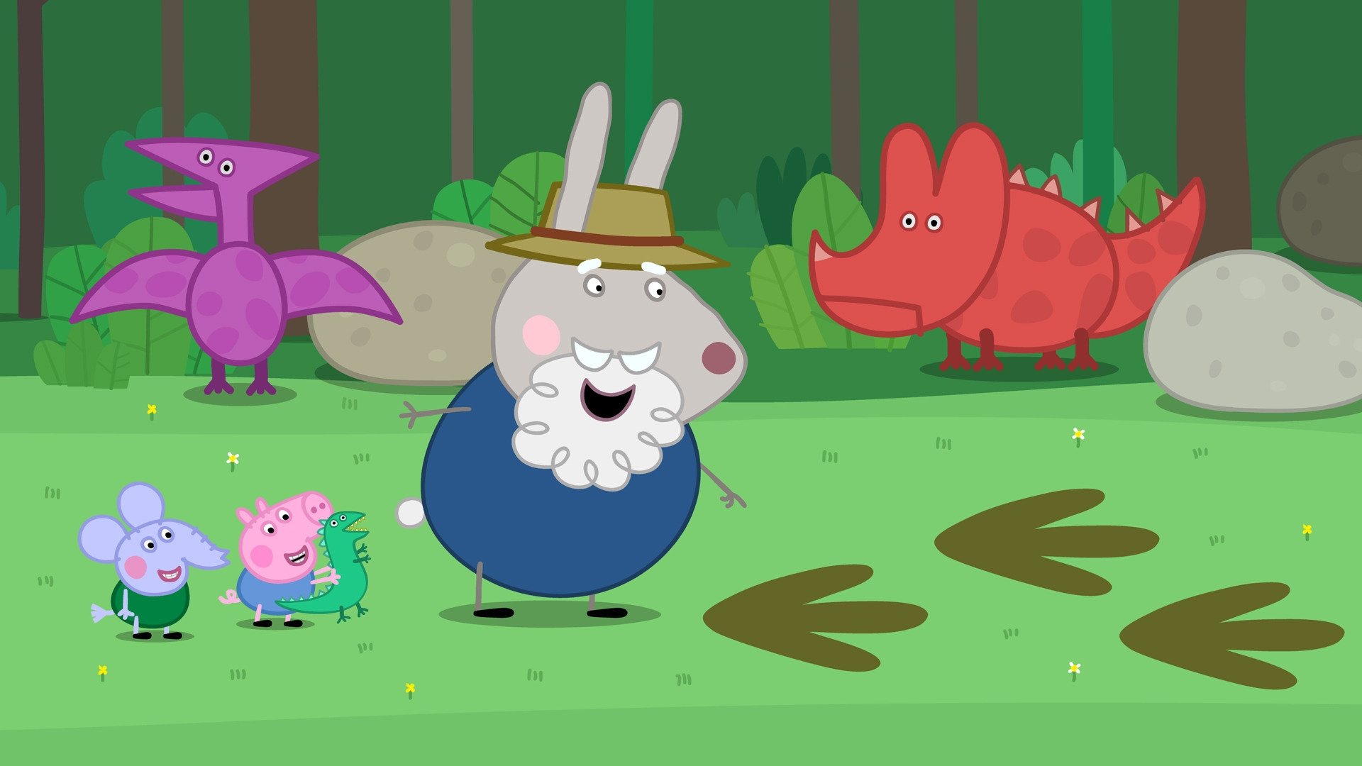 Peppa Pig Season 4 :Episode 16  Grampy Rabbit's Dinosaur Park