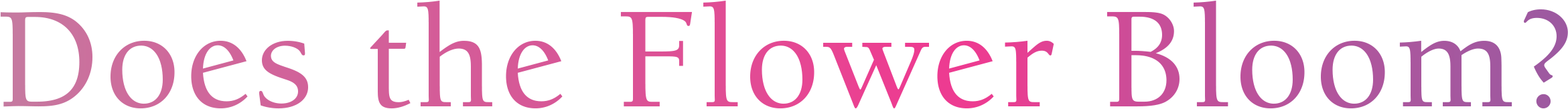 Does the Flower Bloom? Logo