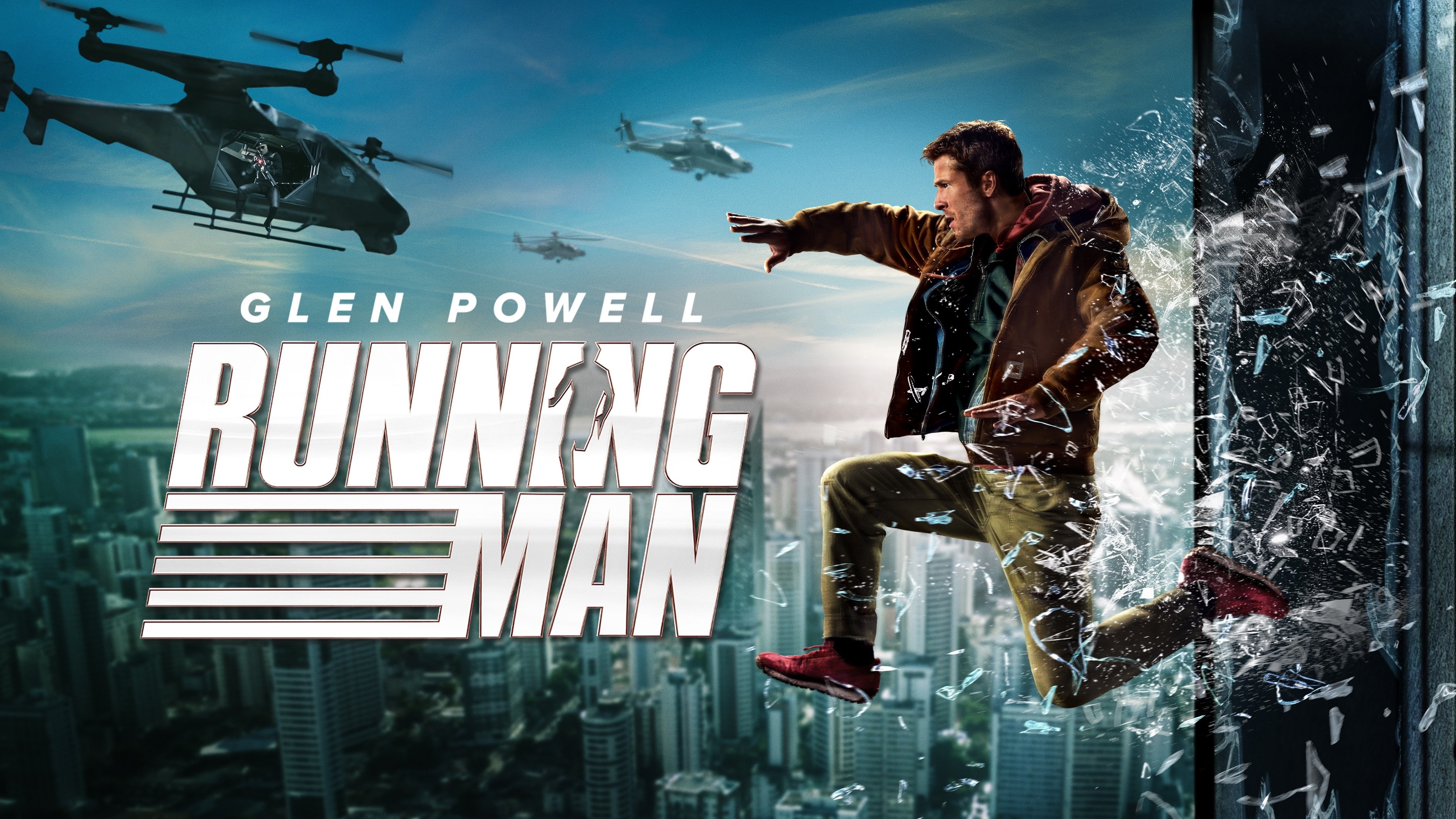 The Running Man backdrop