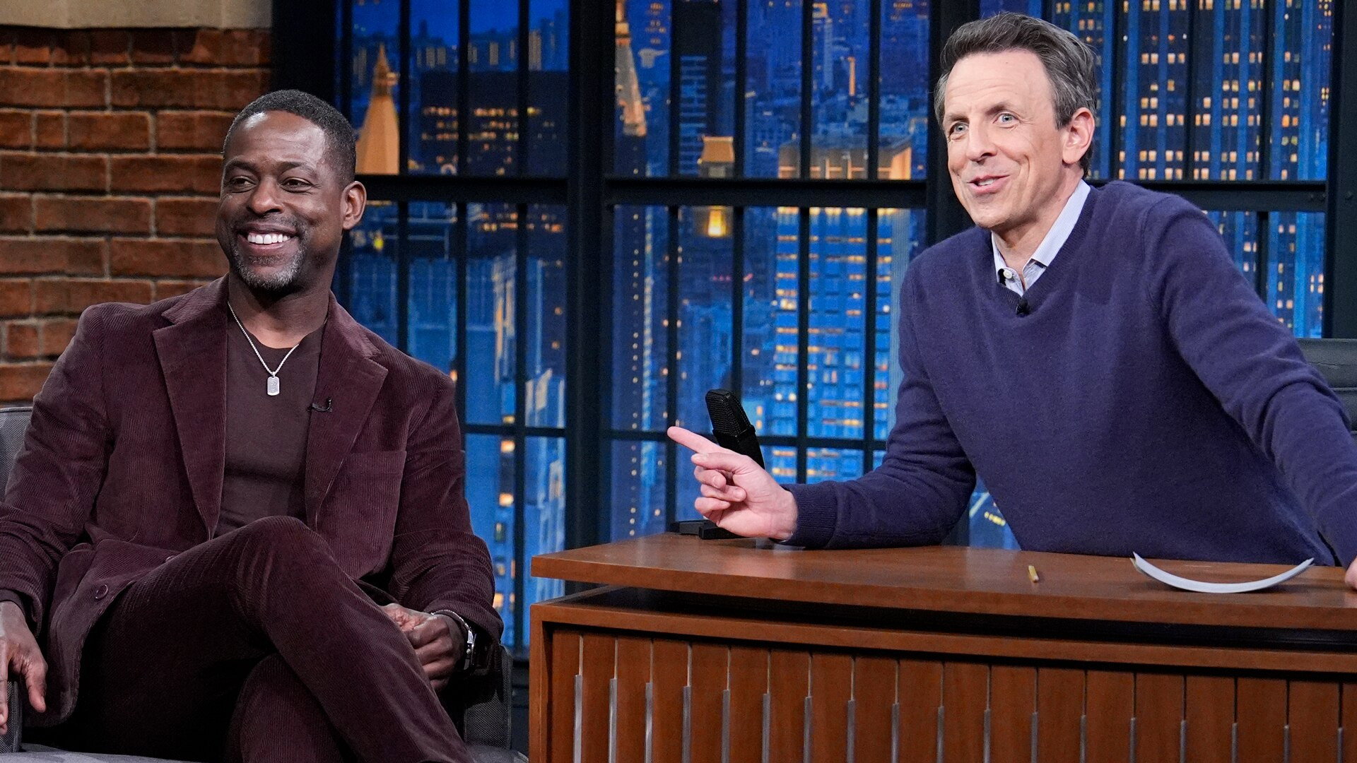 Late Night with Seth Meyers Season 12 :Episode 55  Sterling K. Brown, Lisa Ann Walter