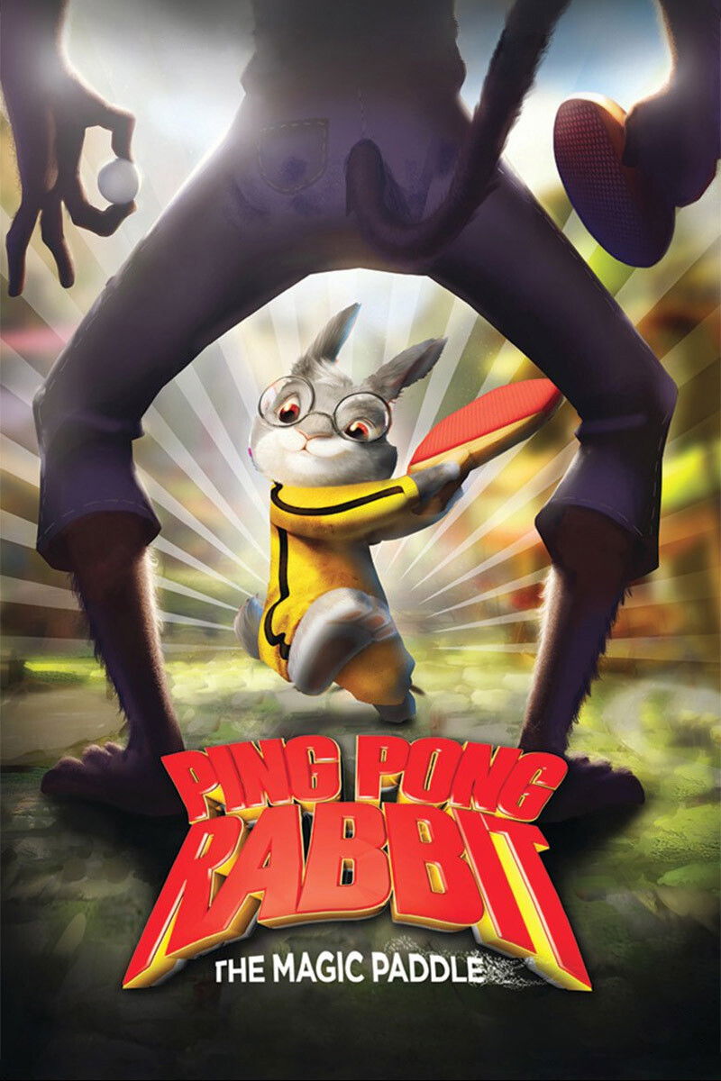 Plakat, der markedsfører Ping Pong Rabbit: The Magic Paddle