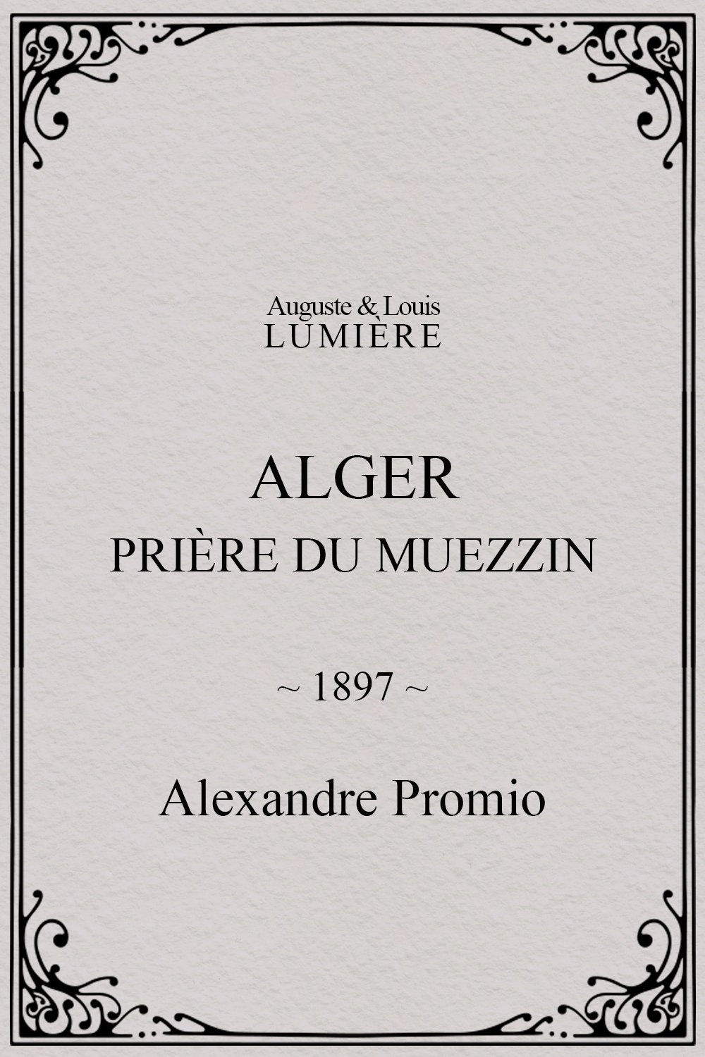 Alger : prière du muezzin