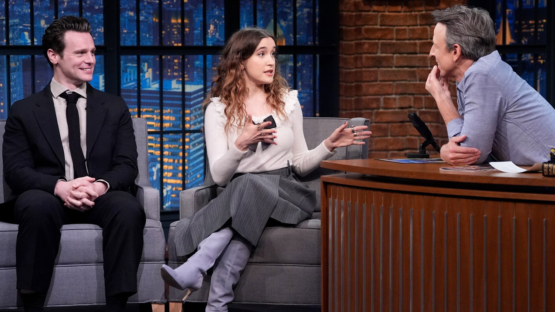 Late Night with Seth Meyers Season 12 :Episode 88  Jonathan Groff & Gracie Lawrence, Adria Arjona, Chef Eric Choi, David Yun & Steve Choi