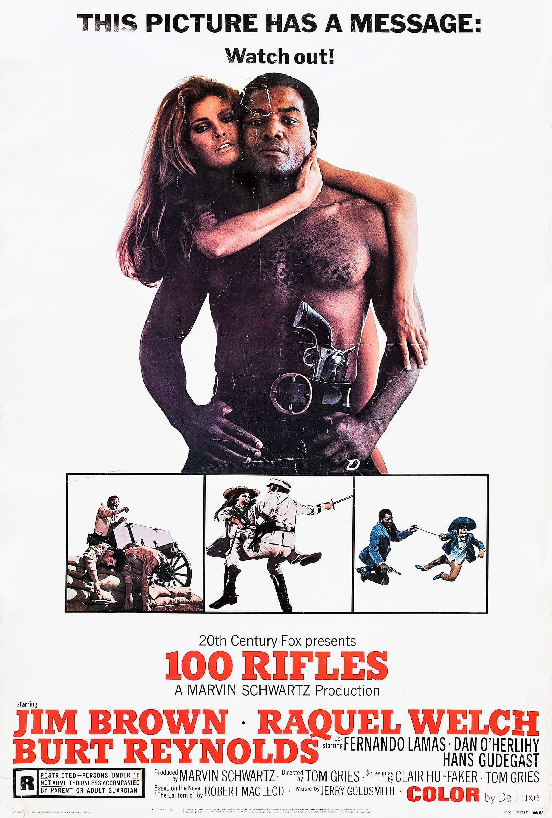 100 rifles love scene