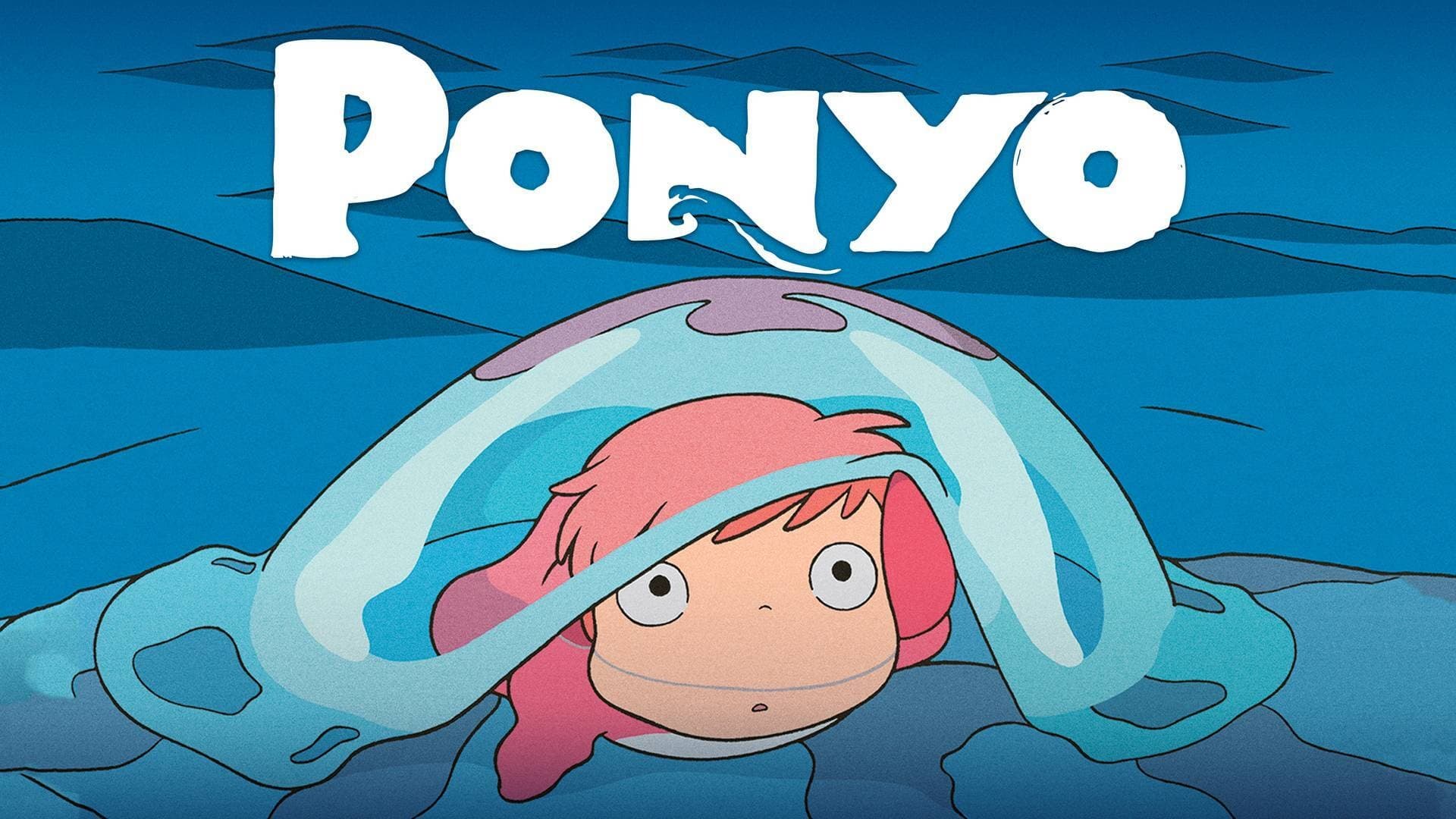 Ponyo a tengerparti sziklán