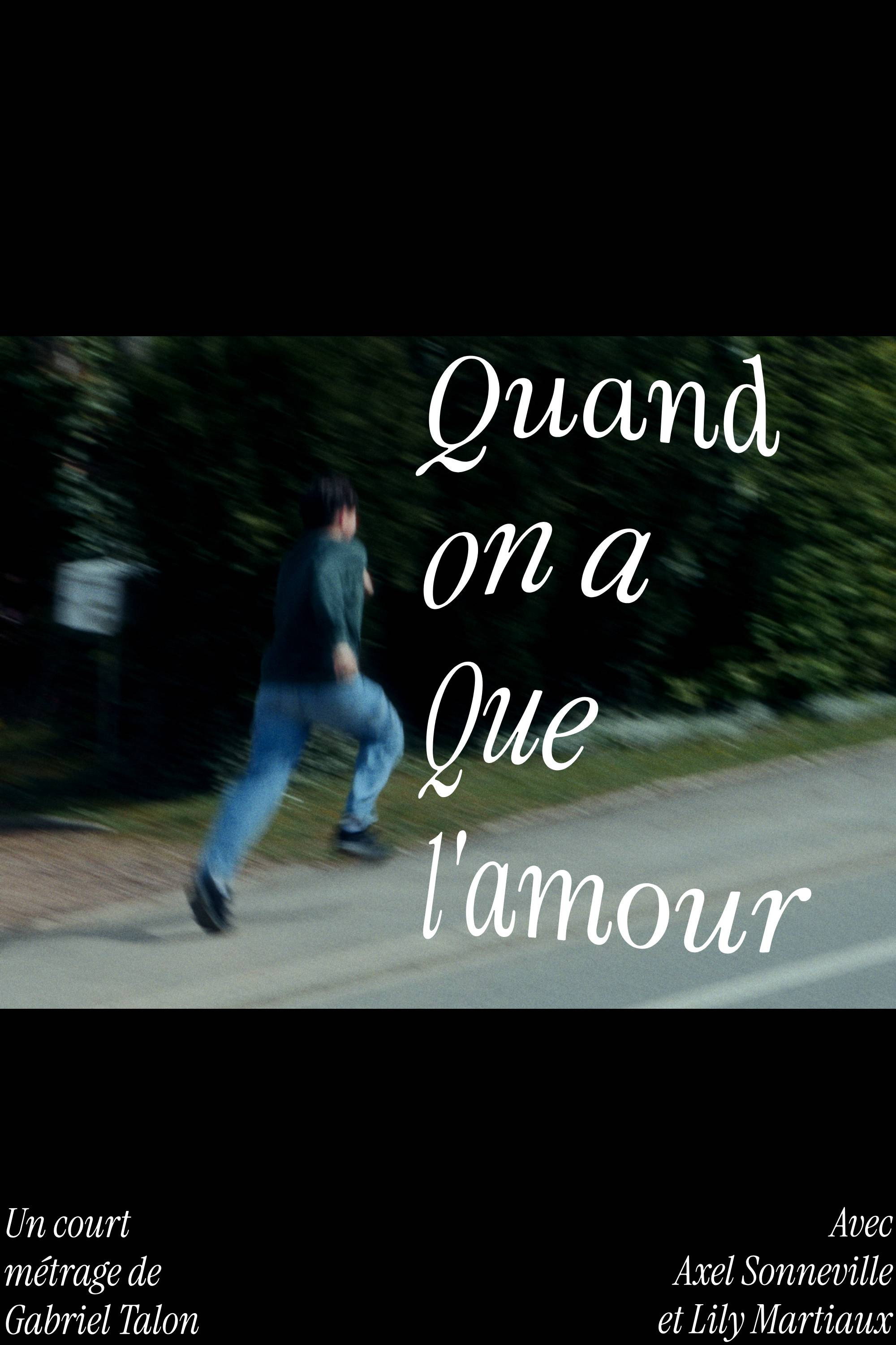 poster movie Quand on a que l'amour