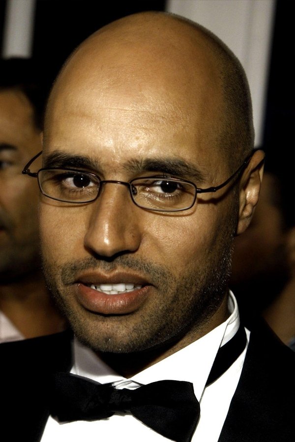 et billede af Saif al-Islam Gaddafi