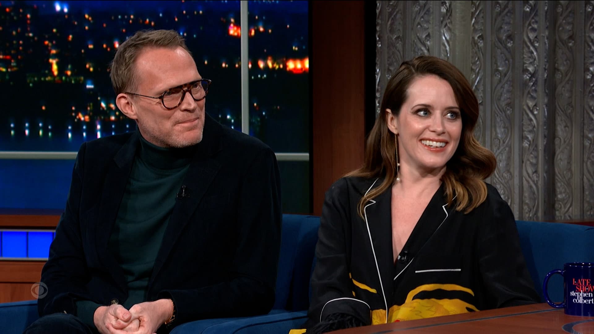 The Late Show with Stephen Colbert Season 7 :Episode 119  Claire Foy, Paul Bettany, Bright Eyes
