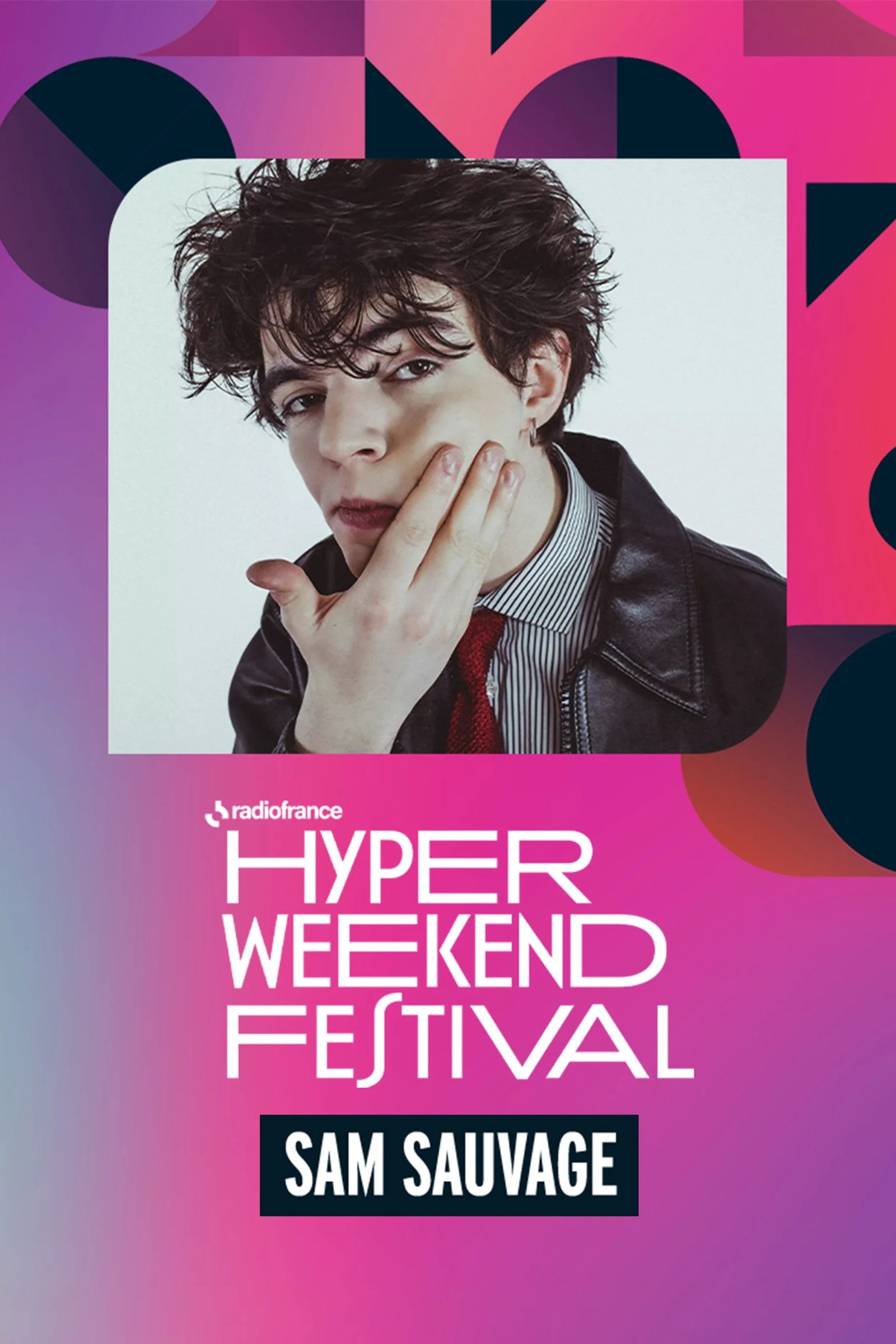Plakat, der markedsfører Sam Sauvage à l'Hyper Weekend Festival 2026