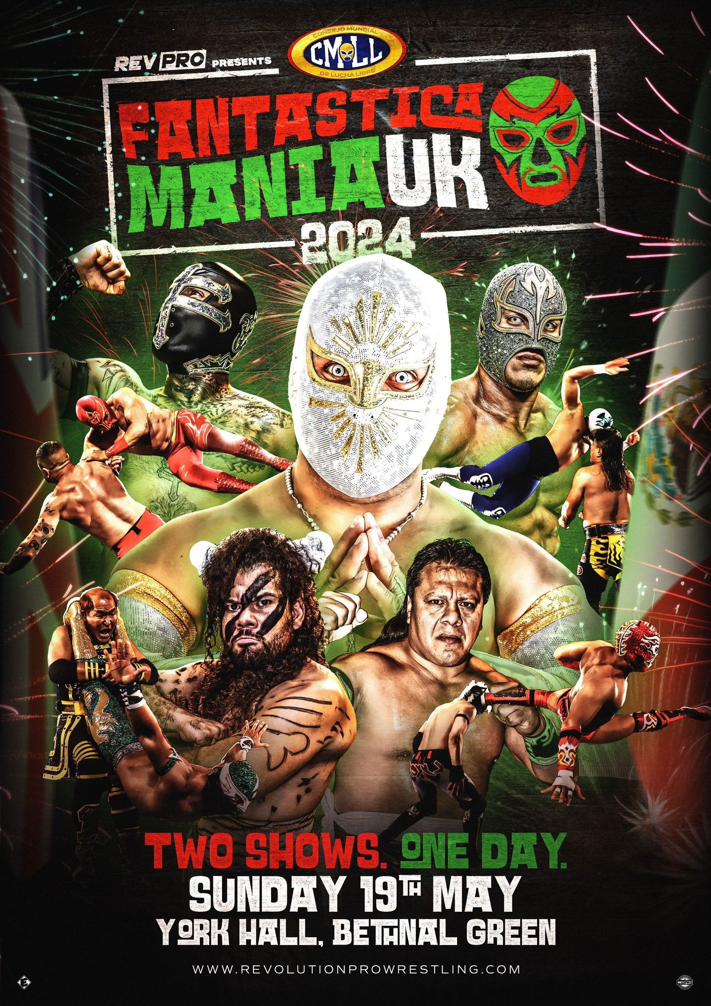 RevPro Presents CMLL Fantastica Mania UK 2024 Poster