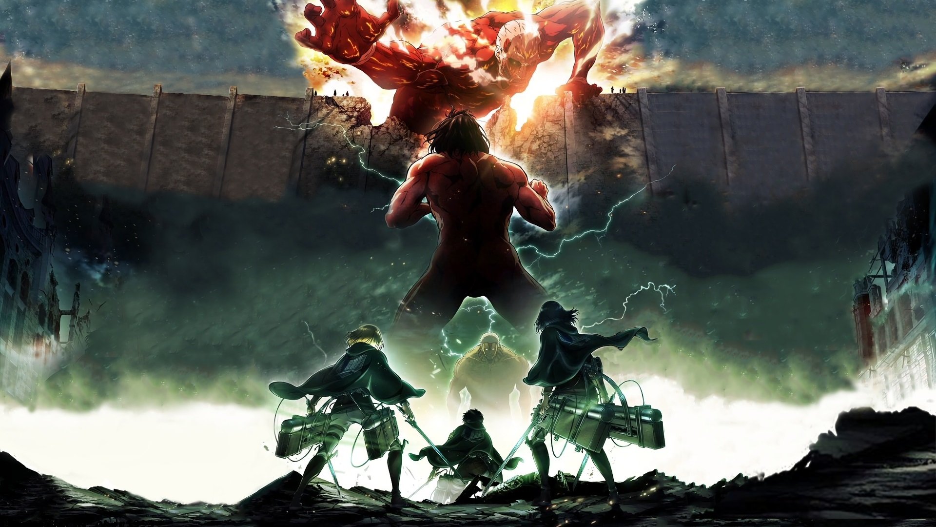 Poster Toile Vintage L'Attaque Des Titans - Déco Murale Rétro Pour Salon Ou Chambre, 30x45 Cm, Sans Cadre