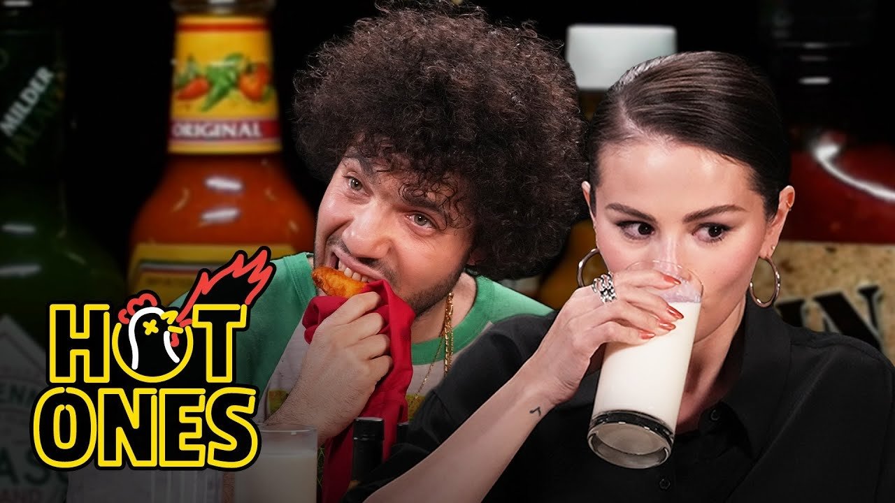 Selena Gomez and Benny Blanco Burn With Love While Eating Spicy Wings