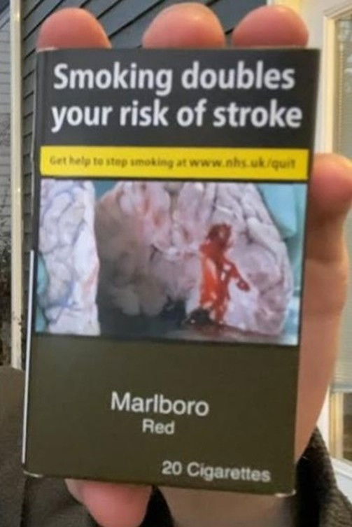 Smoking a Marlboro Red Cigarette from the UK