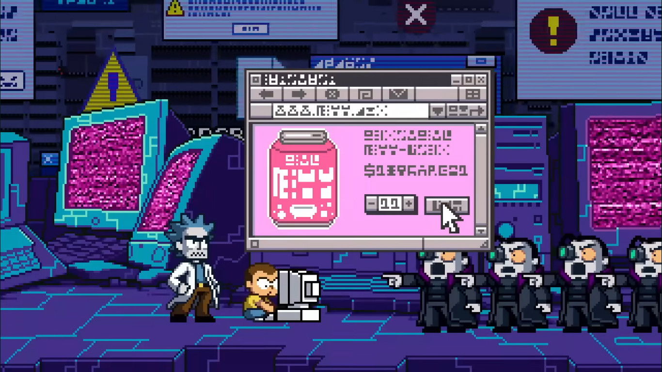 RICK MORTY IN THE ETERNAL NIGHTMARE MACHINE visual data 7