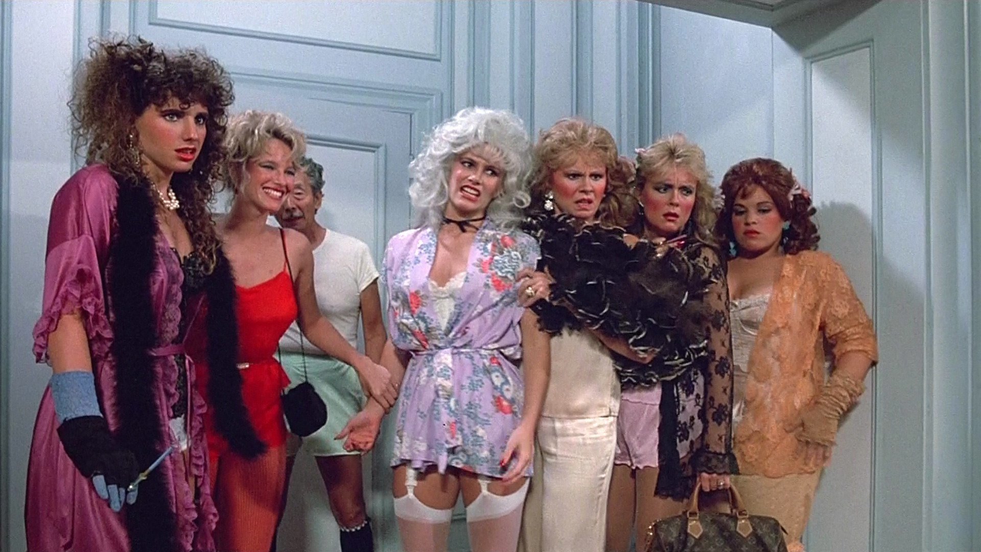 Angela Aames,Dani Douthette,Rosanne Katon,Monique Gabrielle,Toni Alessandrini in Bachelor Party (1.