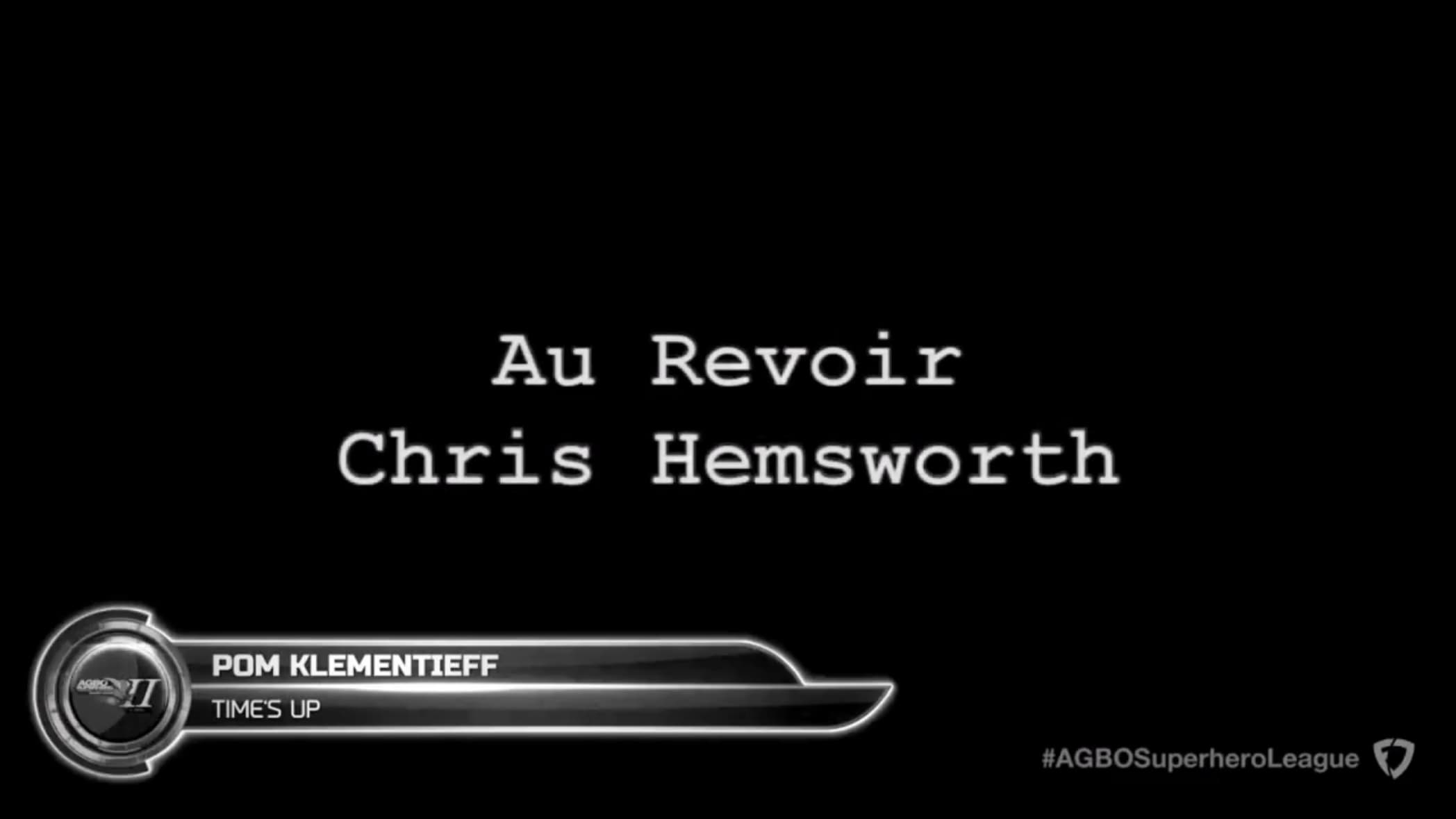 Au Revoir, Chris Hemsworth (2020)