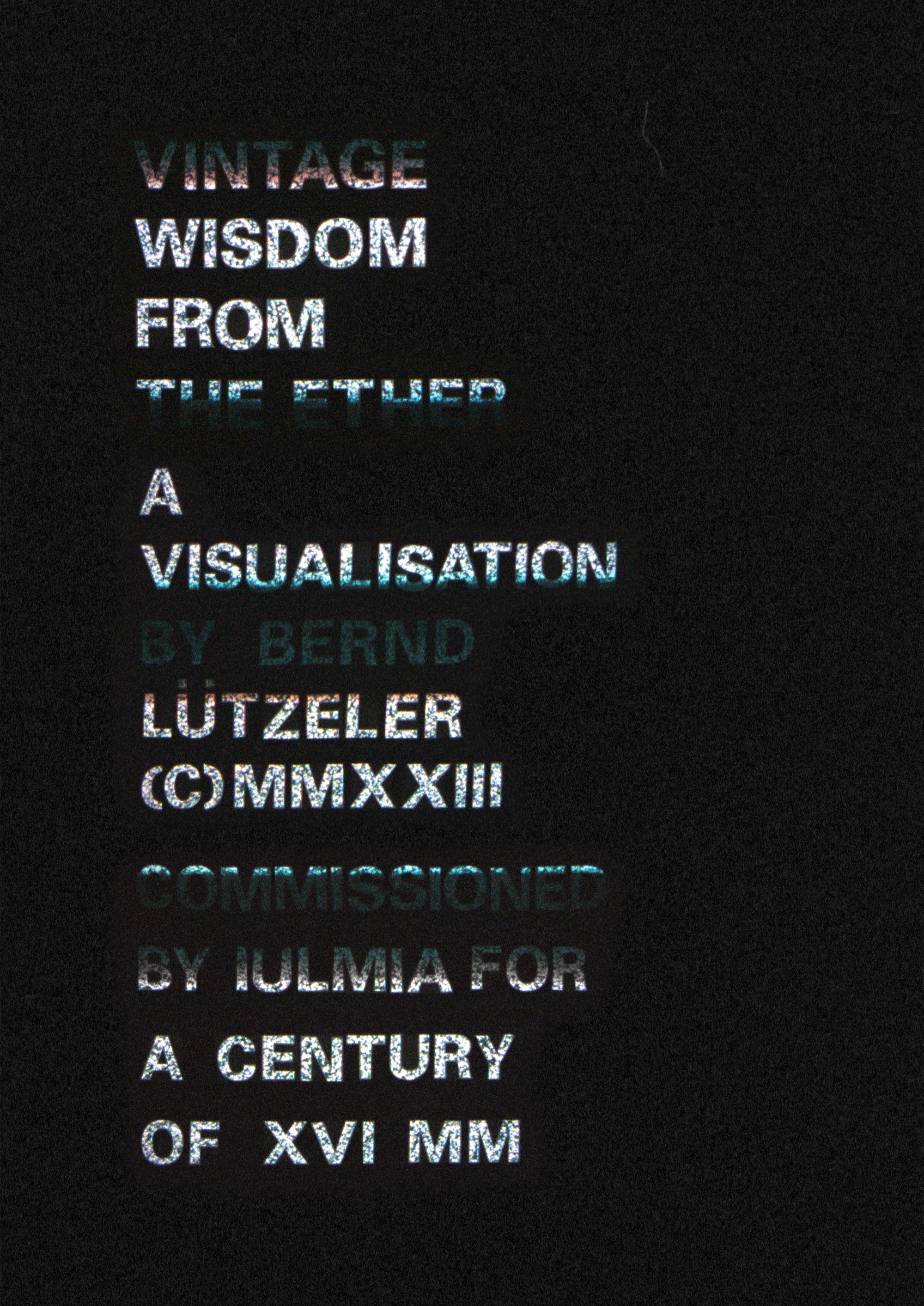 Vintage Wisdom from the Ether
