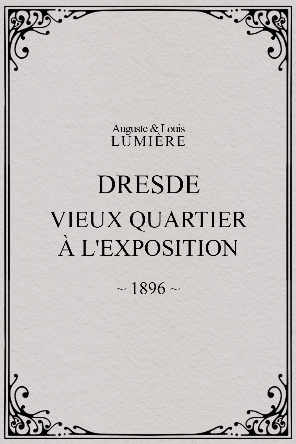 Dresde, vieux quartier &agrave; l'Exposition