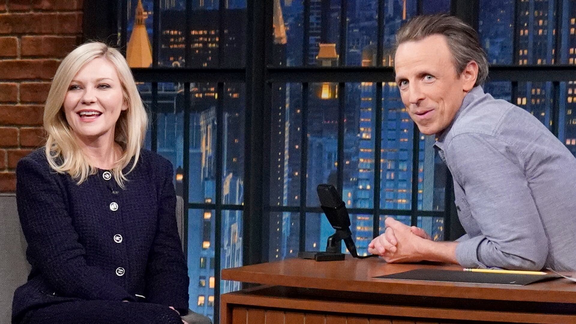 Late Night with Seth Meyers Season 11 :Episode 89  Kirsten Dunst, Sean Casey, Ryan Dempster