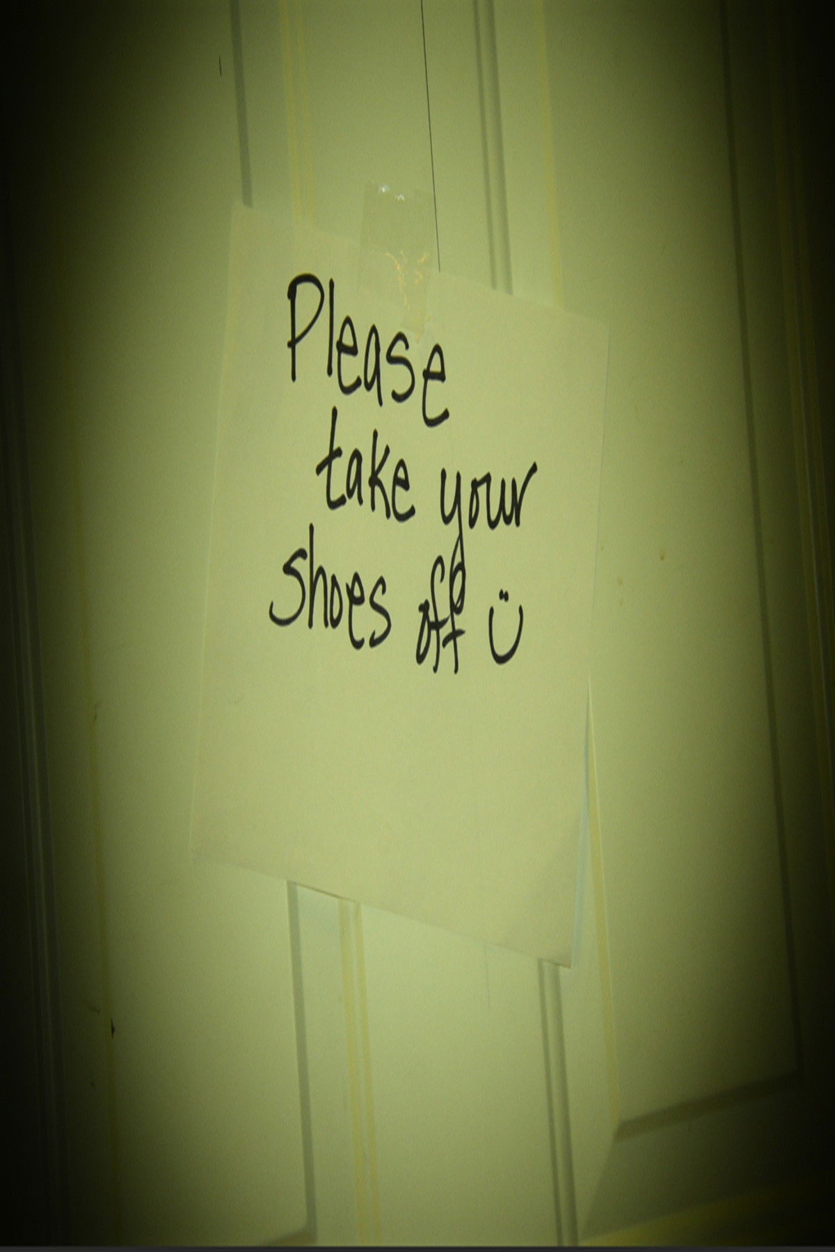 Please take your shoes off