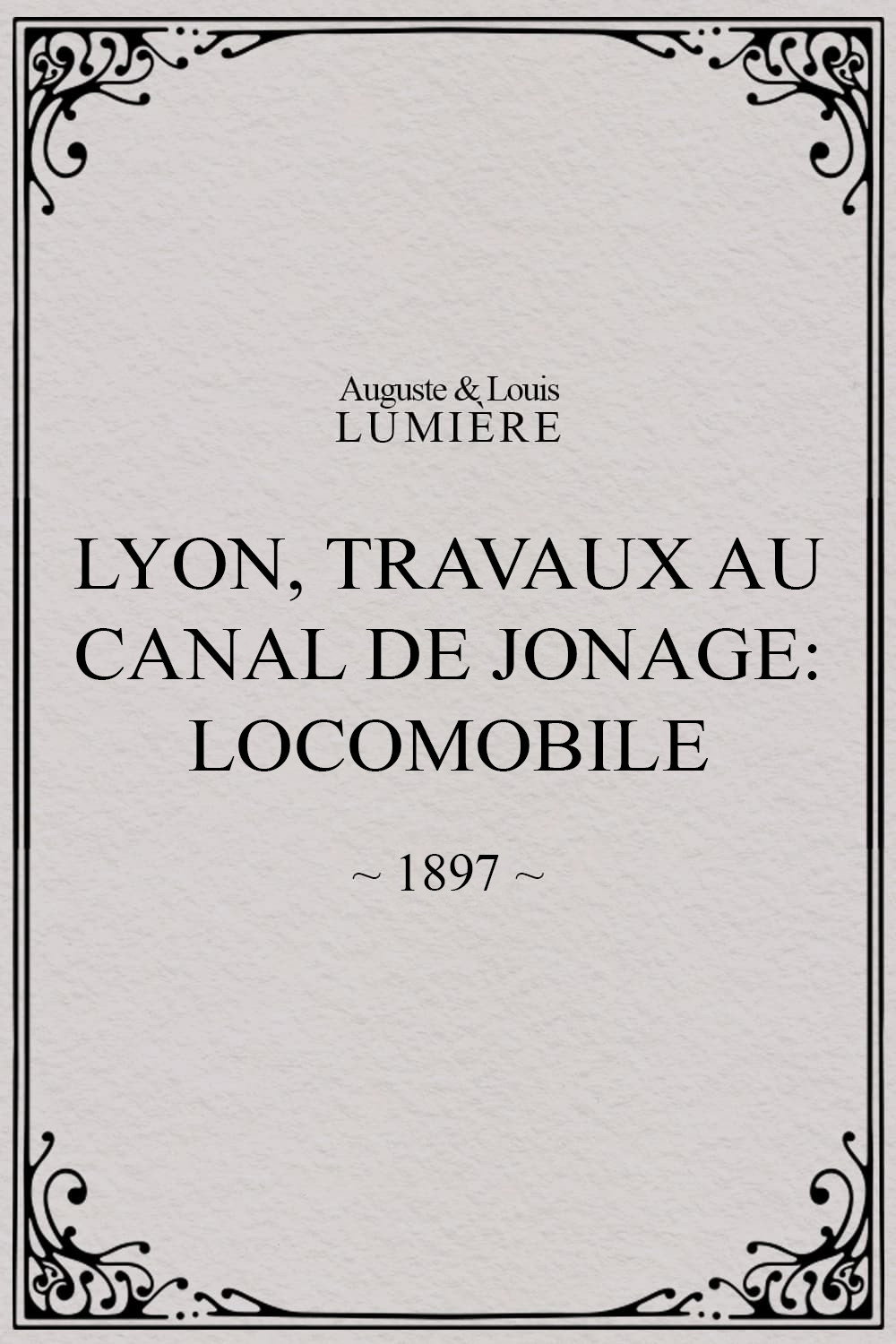 Lyon, travaux au canal de Jonage: locomobile