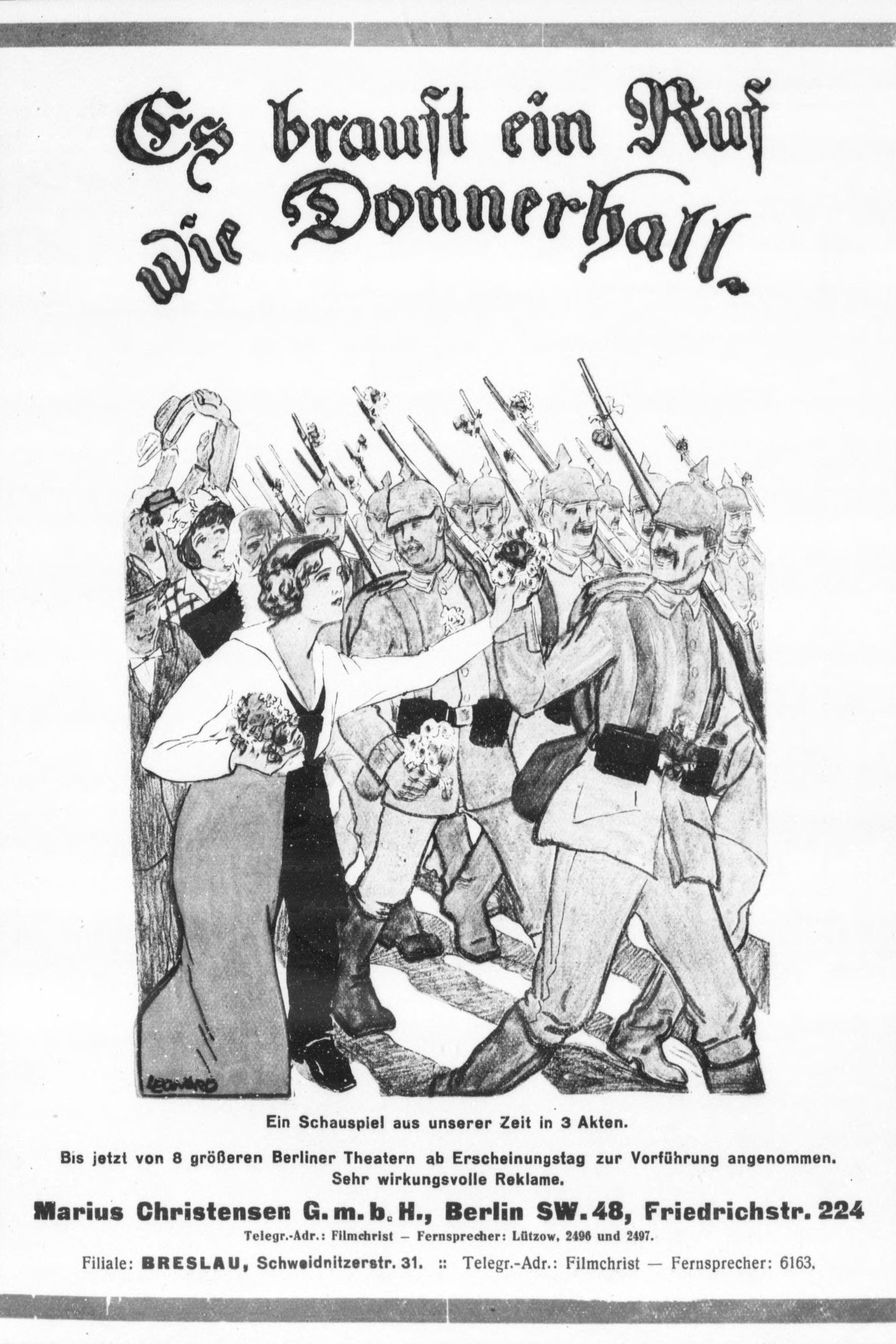 Es braust ein Ruf wie Donnerhall Es braust ein Ruf wie Donnerhall