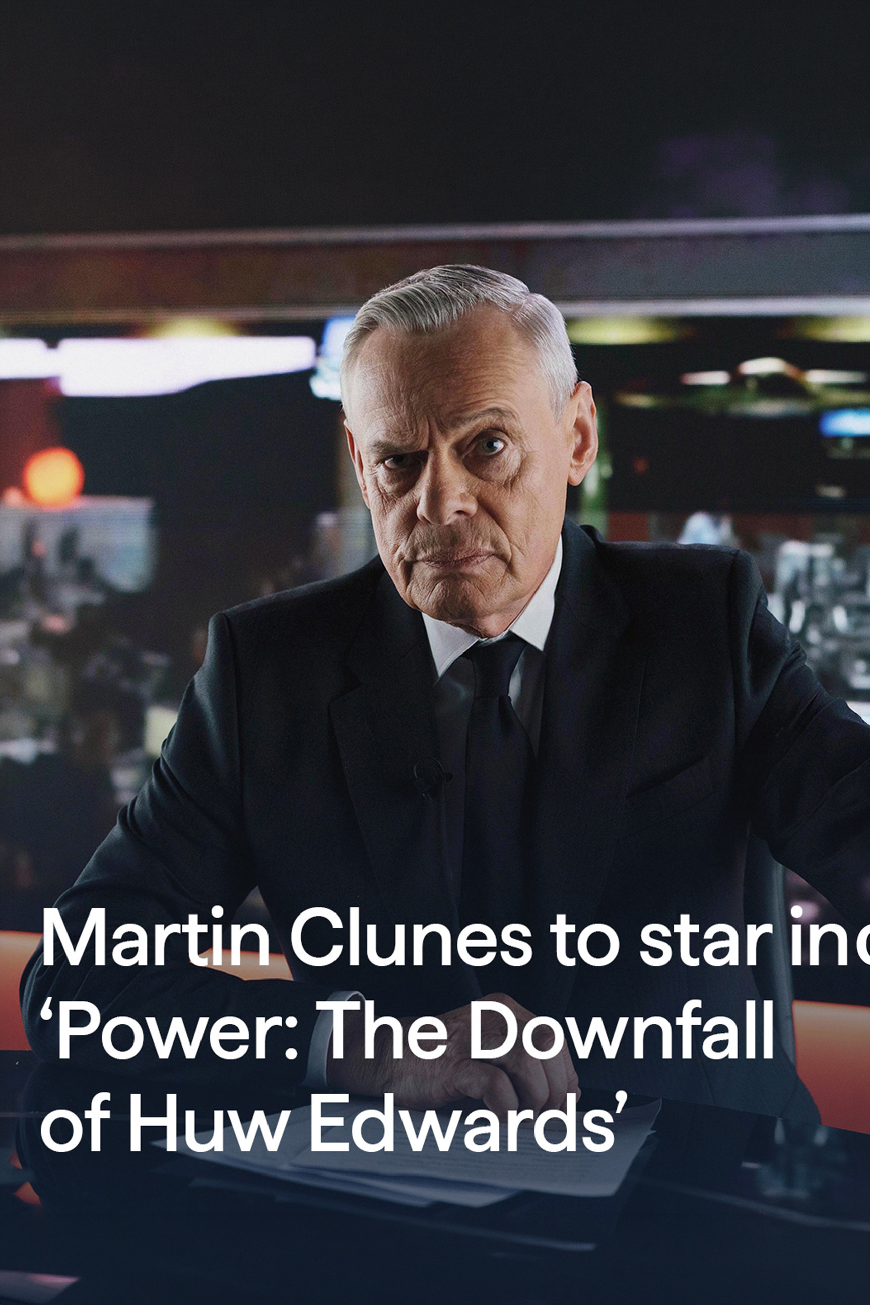 Plakat, der markedsfører Power: The Downfall of Huw Edwards