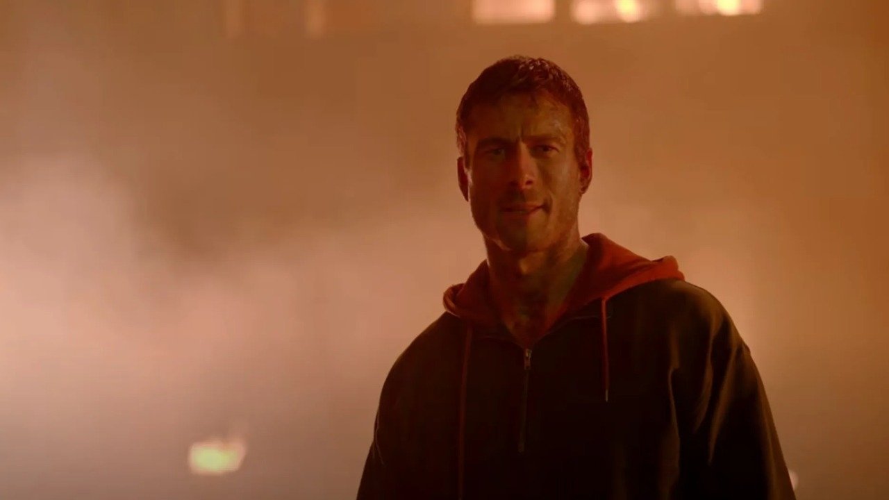 The Running Man backdrop