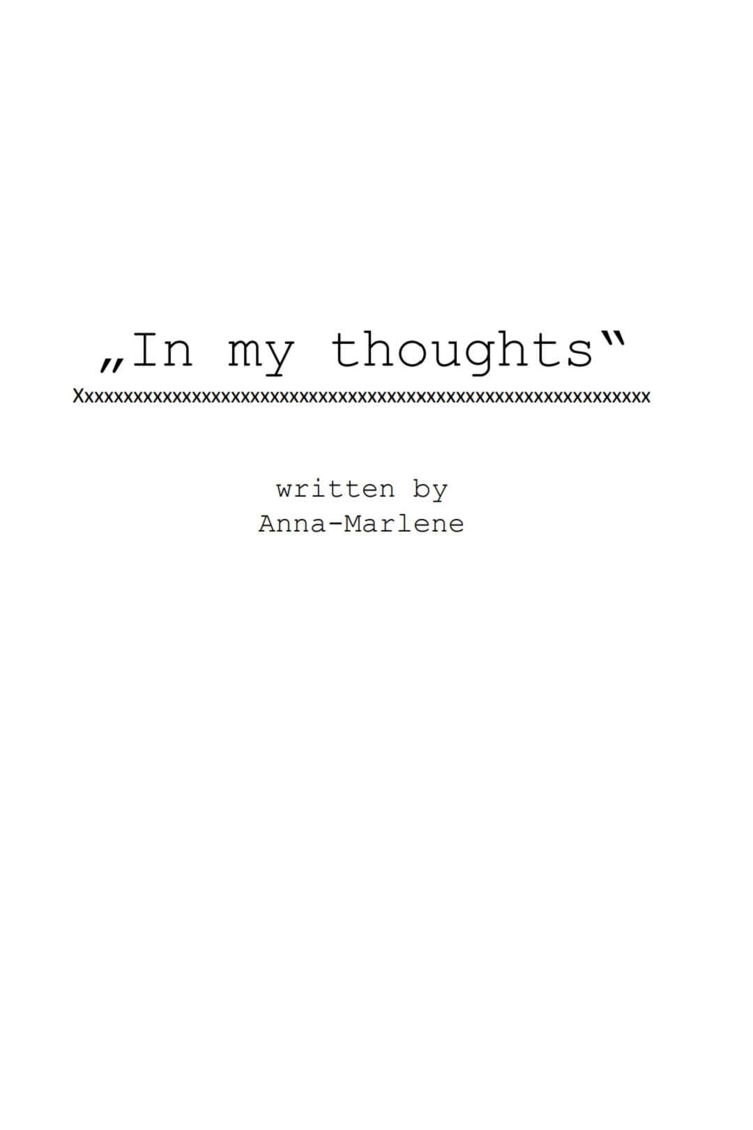 In my thoughts backdrop