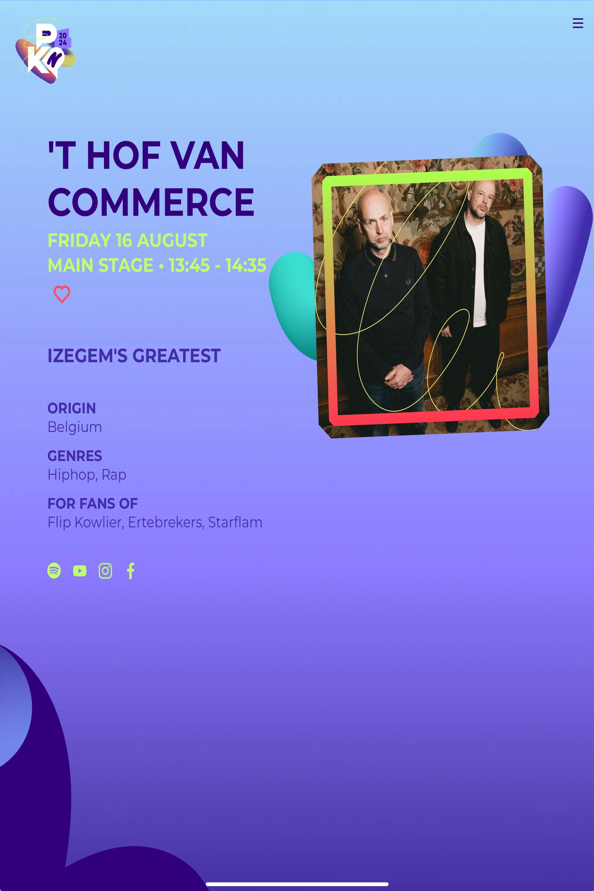 'T Hof Van Commerce: Pukkelpop 2024 'T Hof Van Commerce: Pukkelpop 2024