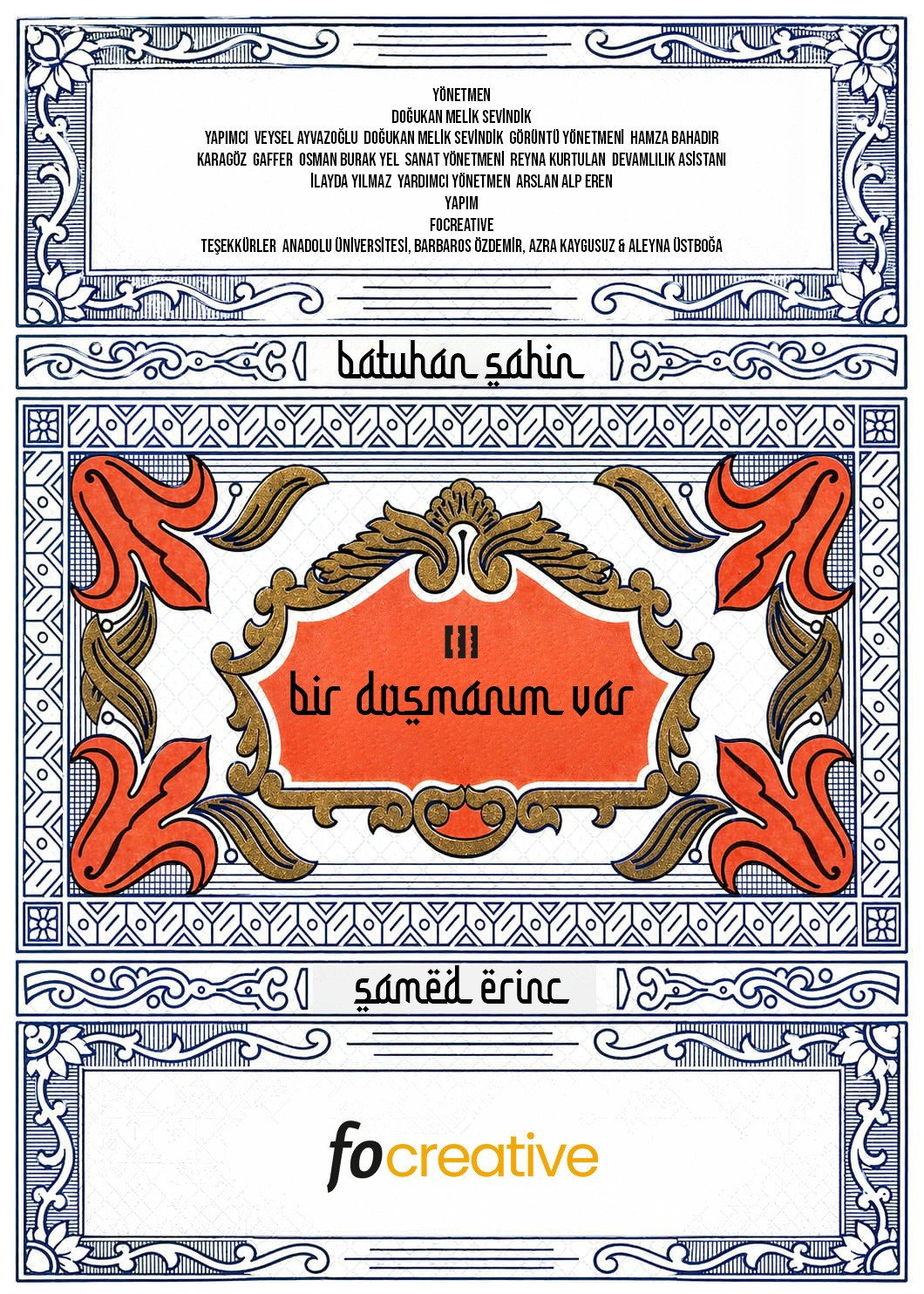 Bir Düşmanım Var Poster