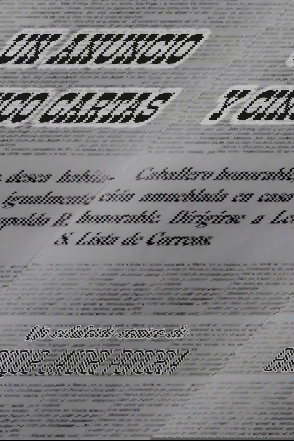 Un anuncio y cinco cartas