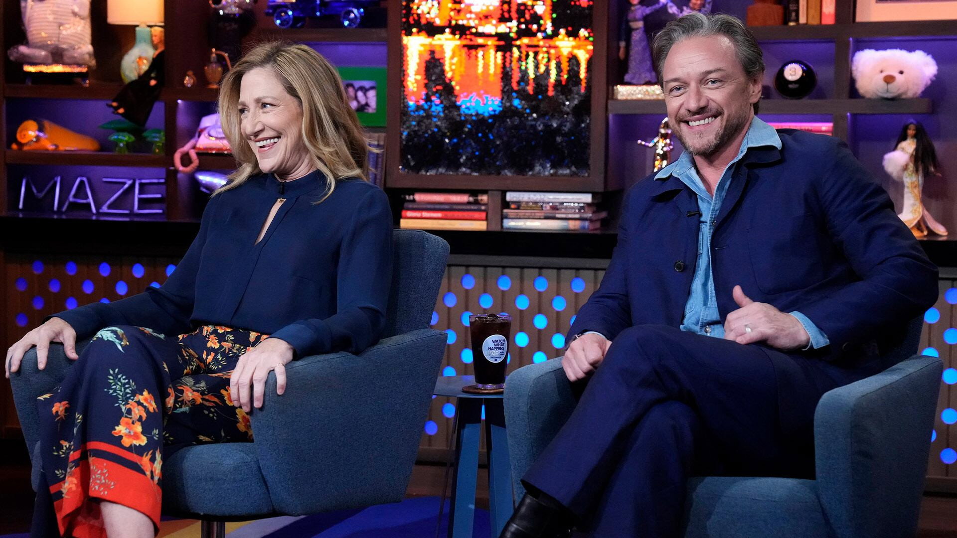 Edie Falco and James McAvoy