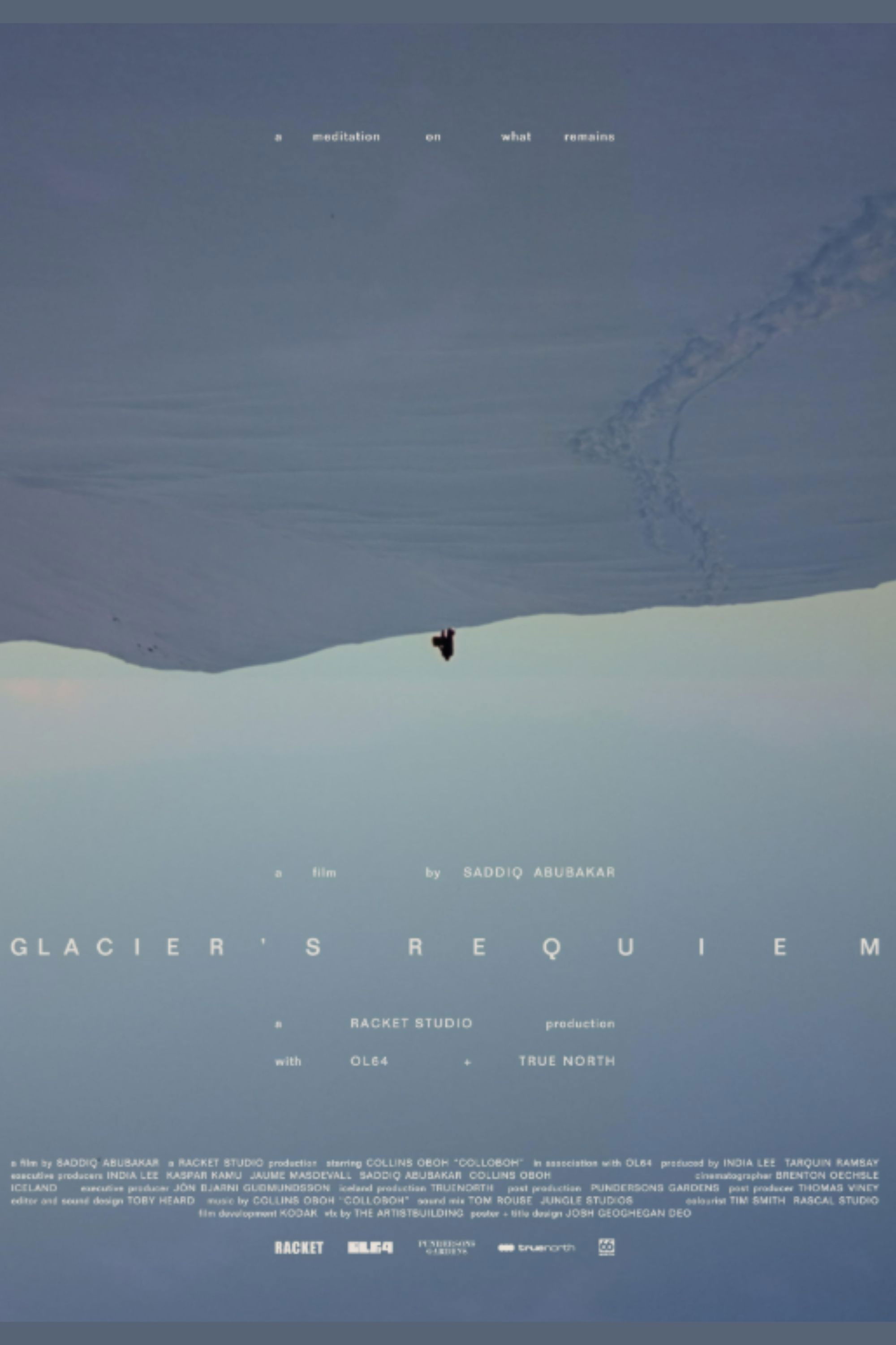 Plakat, der markedsfører Glacier's Requiem