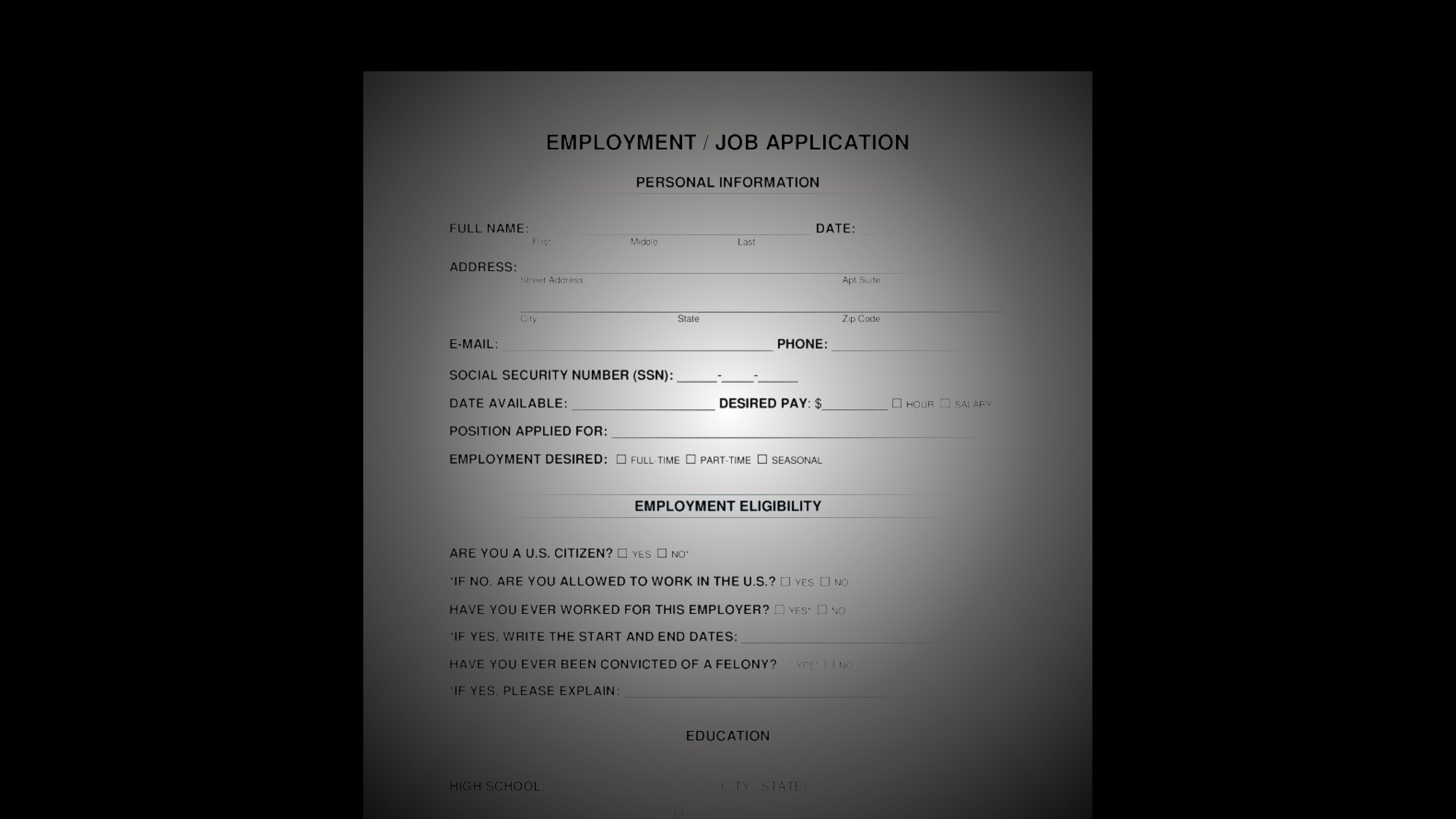 Job Application