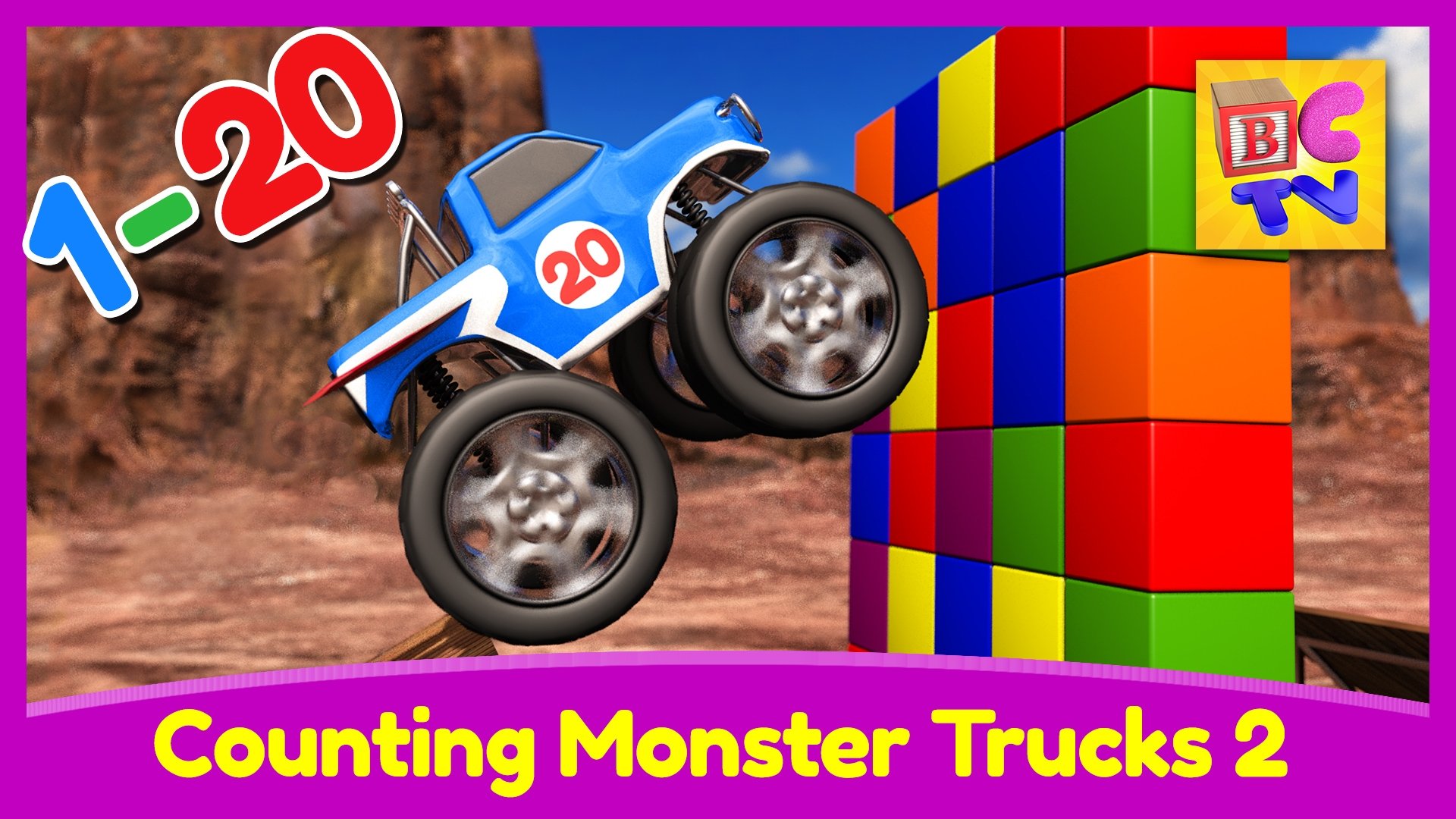 Thumbnail for Counting Monster Trucks Part 2 - 1 to 20 Season 1 Episode 3