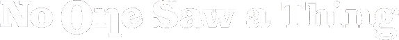 No One Saw a Thing Logo