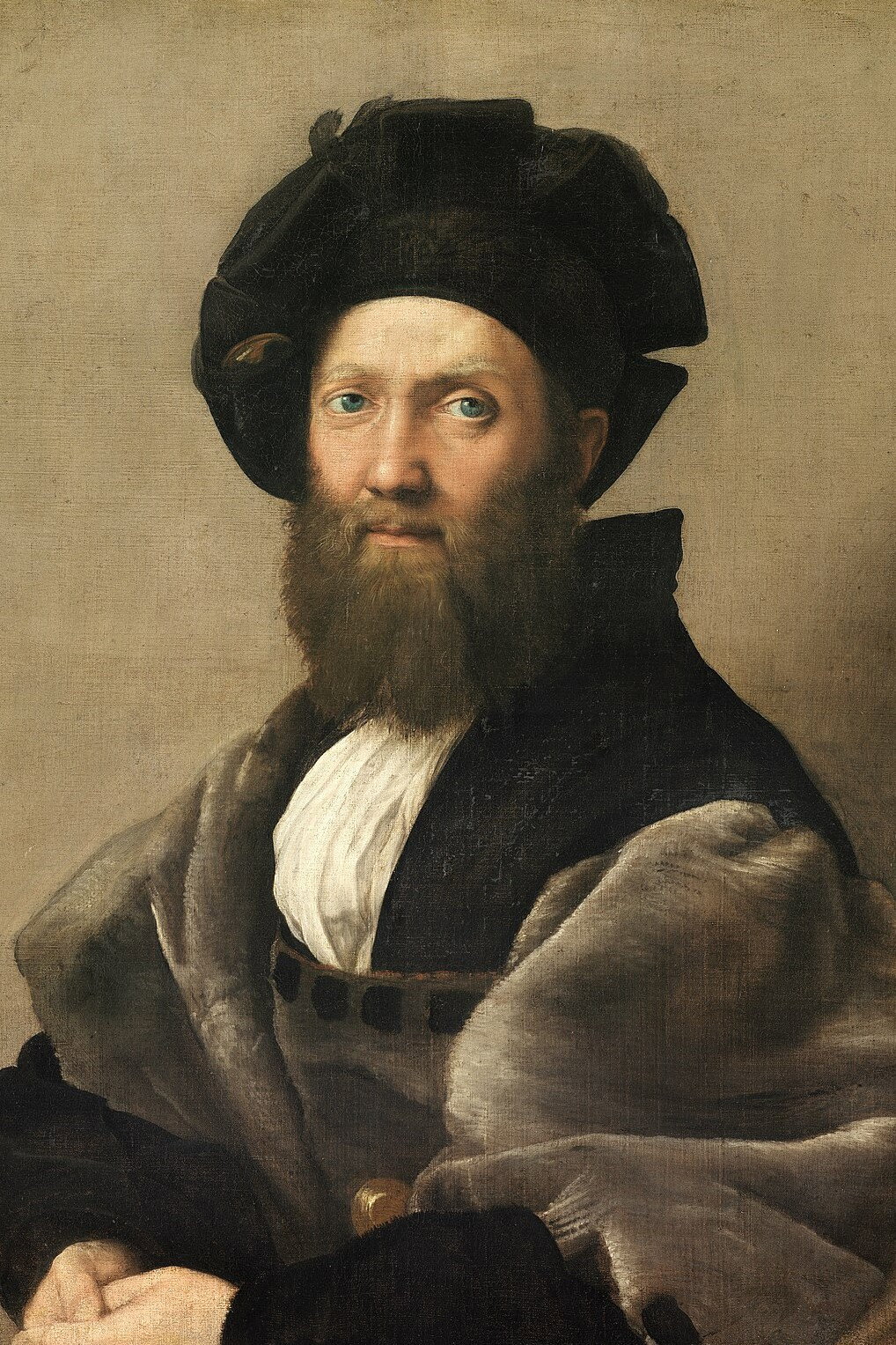 Rafaello Sanzio dit Raphaël « Portrait de l’ami en homme de cour, Portrait de Baldassare Castiglione » Poster
