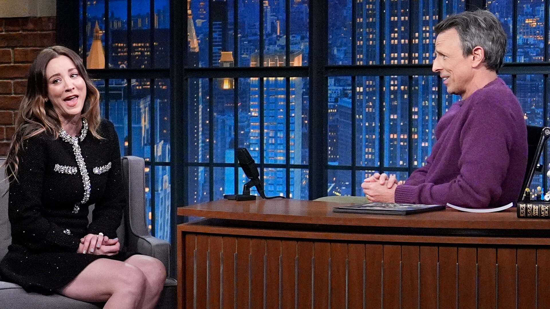 Late Night with Seth Meyers Season 12 :Episode 33  Kaley Cuoco, Ryan Clark, Percival Everett