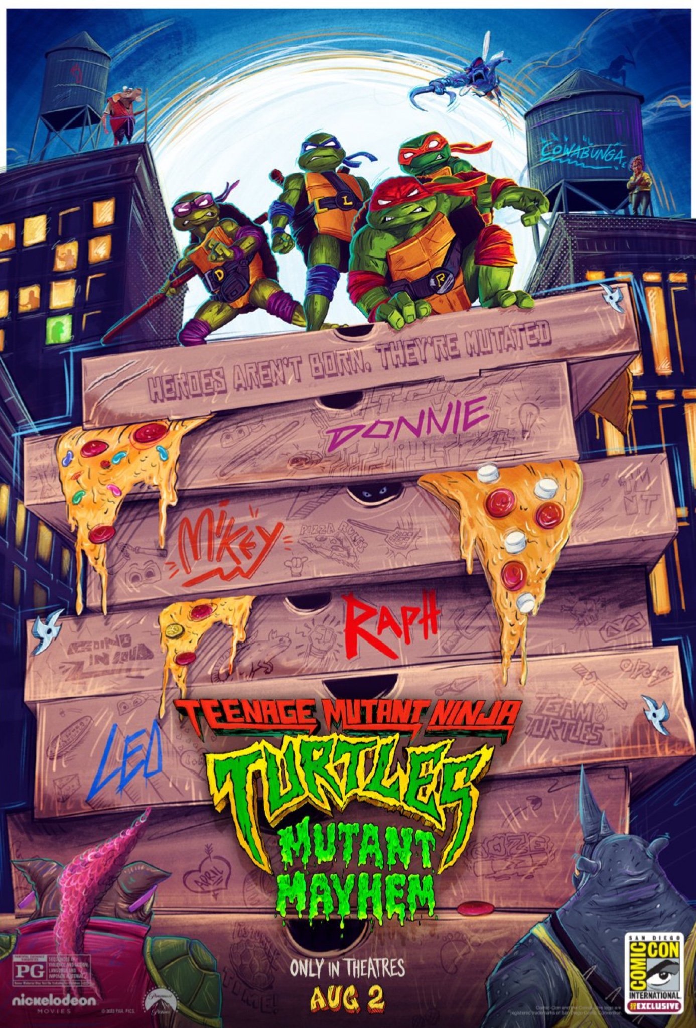 WATCH !! Teenage Mutant Ninja Turtles: Mutant Mayhem (2023) FULLMOVIE ONLINE FREE ENGLISH/Dub/SUB Animation STREAMINGS Movie Poster