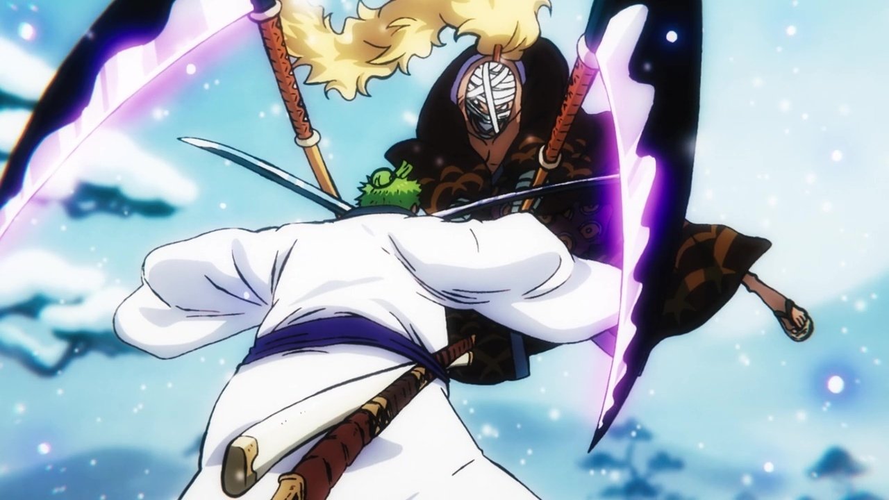 One Piece Season 21 :Episode 934  A Big Turnover! The Three-Sword Style Overcomes Danger!