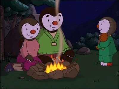 T'choupi fait du camping