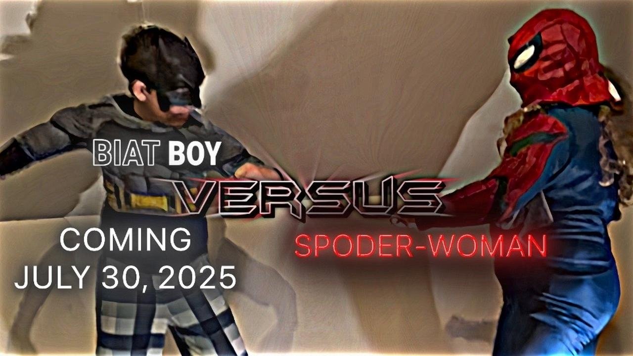 Biat-Boy VS Spoder-Woman backdrop