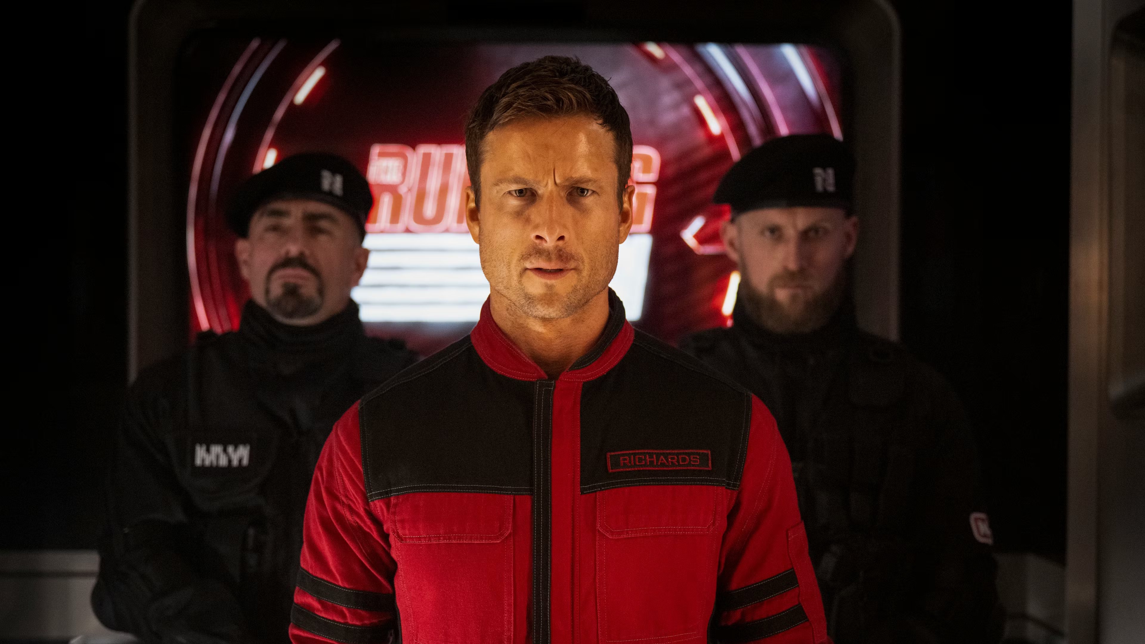 The Running Man backdrop