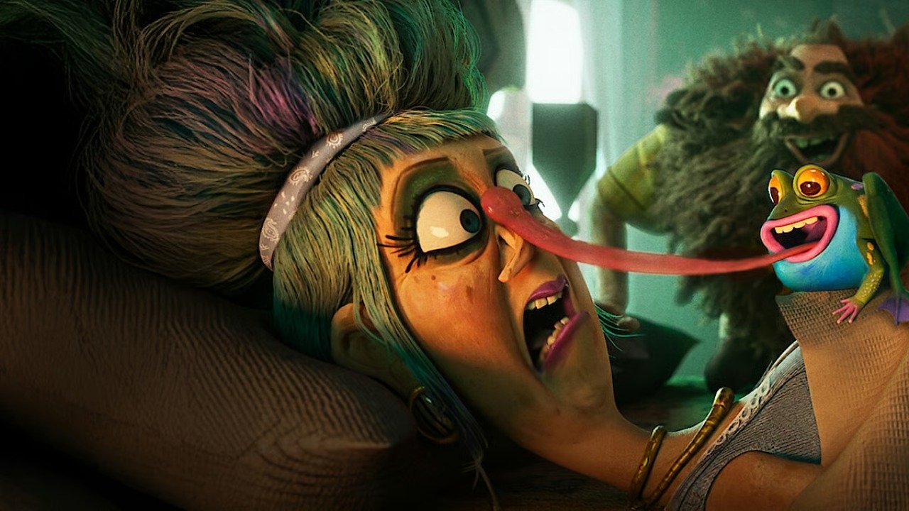 Caption: a group of animated characters in a room